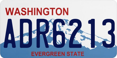 WA license plate ADR6213