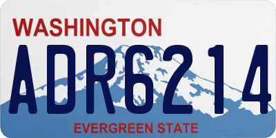 WA license plate ADR6214