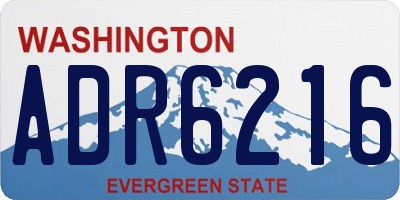 WA license plate ADR6216