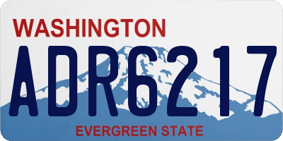 WA license plate ADR6217