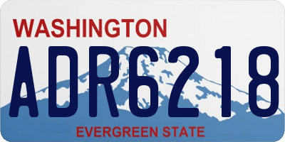 WA license plate ADR6218