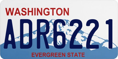 WA license plate ADR6221