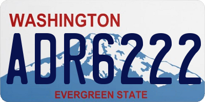 WA license plate ADR6222