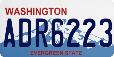 WA license plate ADR6223