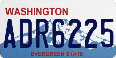 WA license plate ADR6225