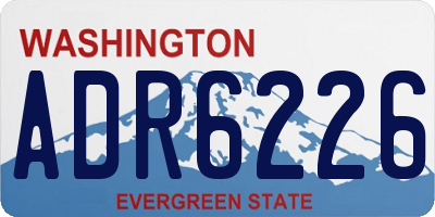 WA license plate ADR6226