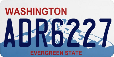 WA license plate ADR6227