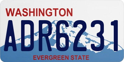 WA license plate ADR6231