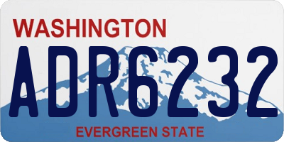 WA license plate ADR6232
