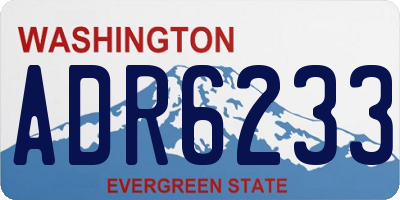 WA license plate ADR6233