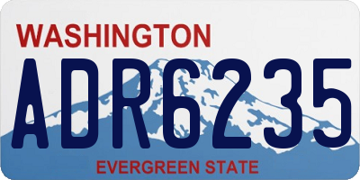 WA license plate ADR6235