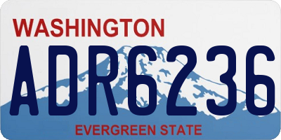 WA license plate ADR6236