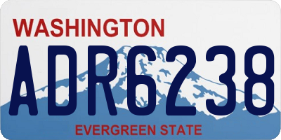 WA license plate ADR6238