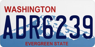 WA license plate ADR6239