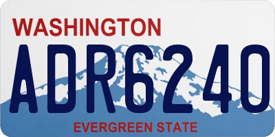 WA license plate ADR6240