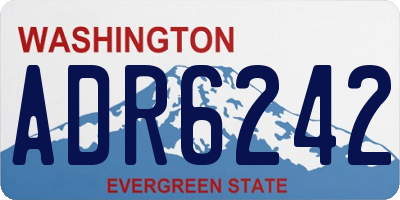 WA license plate ADR6242