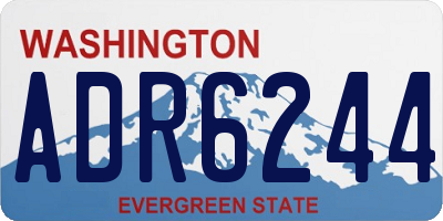 WA license plate ADR6244