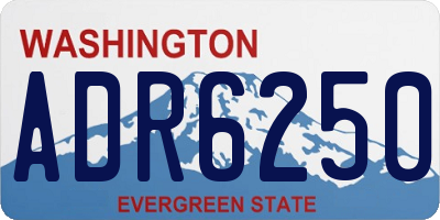 WA license plate ADR6250