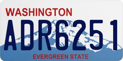 WA license plate ADR6251