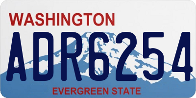WA license plate ADR6254