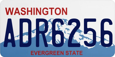 WA license plate ADR6256