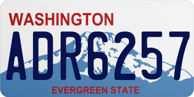 WA license plate ADR6257