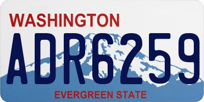 WA license plate ADR6259