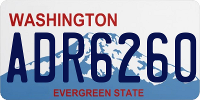 WA license plate ADR6260