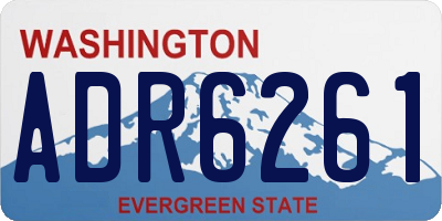 WA license plate ADR6261