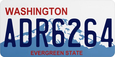 WA license plate ADR6264