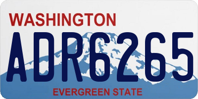 WA license plate ADR6265