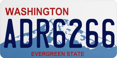 WA license plate ADR6266