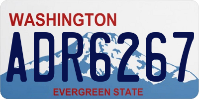 WA license plate ADR6267