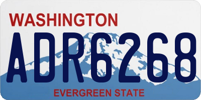 WA license plate ADR6268