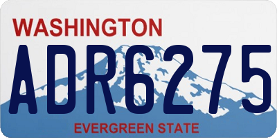 WA license plate ADR6275