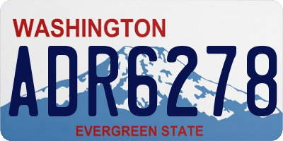 WA license plate ADR6278