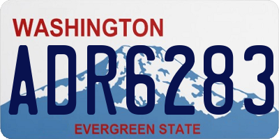 WA license plate ADR6283