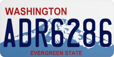 WA license plate ADR6286