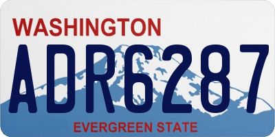WA license plate ADR6287