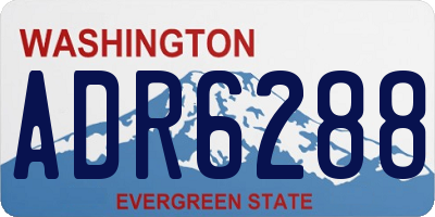 WA license plate ADR6288
