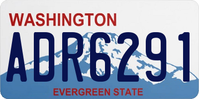 WA license plate ADR6291