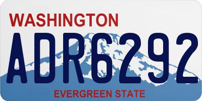WA license plate ADR6292