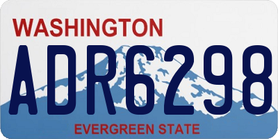 WA license plate ADR6298
