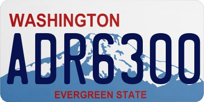 WA license plate ADR6300
