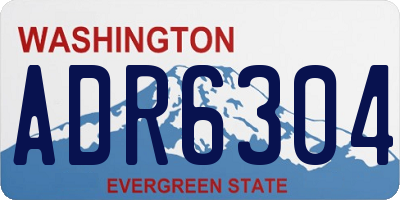 WA license plate ADR6304