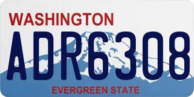 WA license plate ADR6308