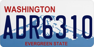 WA license plate ADR6310