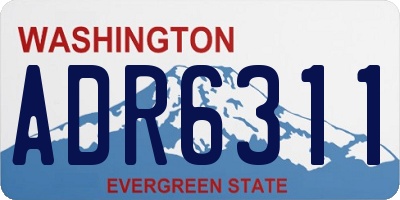 WA license plate ADR6311