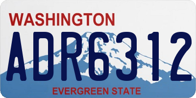 WA license plate ADR6312