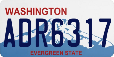 WA license plate ADR6317
